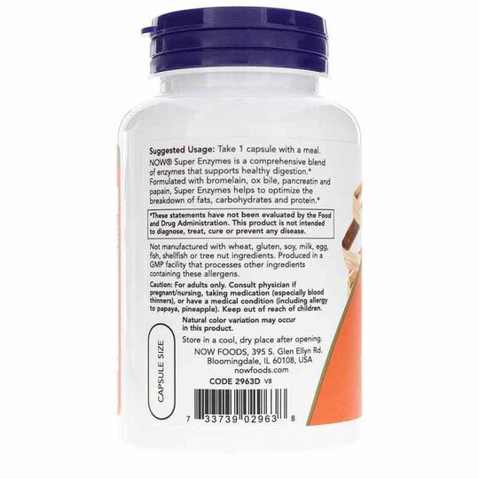 Super Enzymes Capsules, NOW